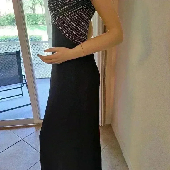 Maxi Dress size 8 black and white by Susan Roselli for Vijack - Picture 3 of 14